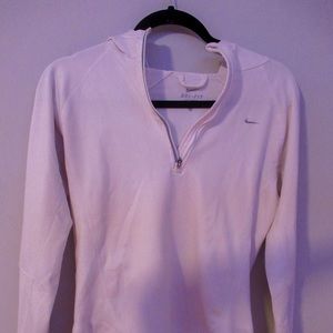WHITE NIKE ATHLETIC QUARTER ZIP HOODIE 🕊